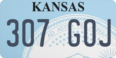 KS license plate 307GOJ
