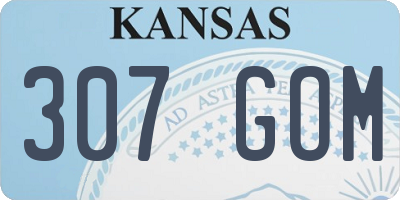 KS license plate 307GOM