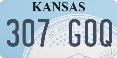 KS license plate 307GOQ