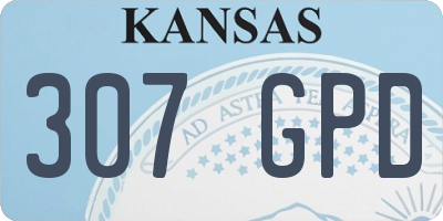 KS license plate 307GPD