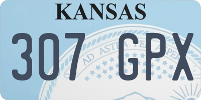 KS license plate 307GPX
