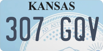 KS license plate 307GQV