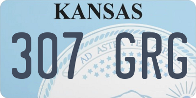 KS license plate 307GRG