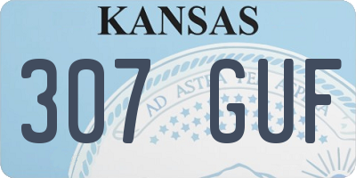 KS license plate 307GUF