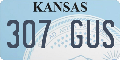 KS license plate 307GUS