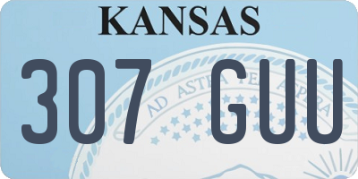 KS license plate 307GUU