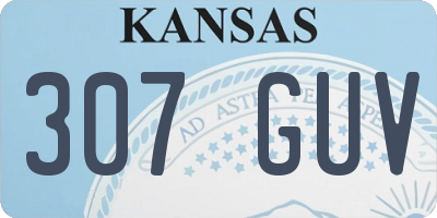 KS license plate 307GUV