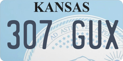 KS license plate 307GUX