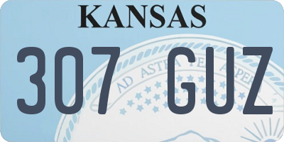 KS license plate 307GUZ