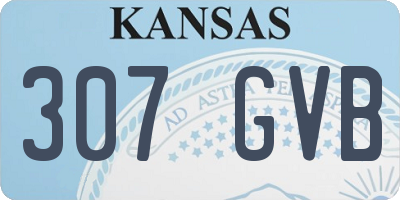 KS license plate 307GVB