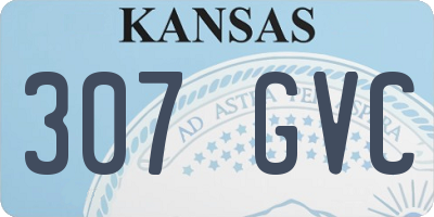 KS license plate 307GVC