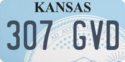 KS license plate 307GVD