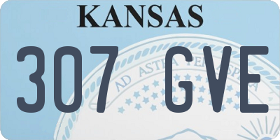 KS license plate 307GVE