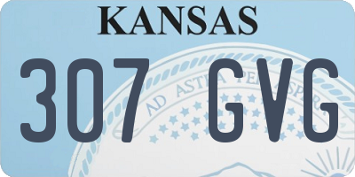 KS license plate 307GVG
