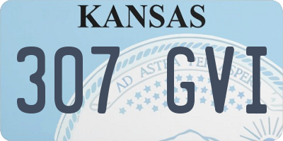 KS license plate 307GVI
