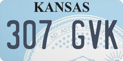 KS license plate 307GVK