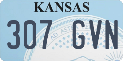 KS license plate 307GVN