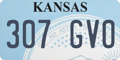 KS license plate 307GVO