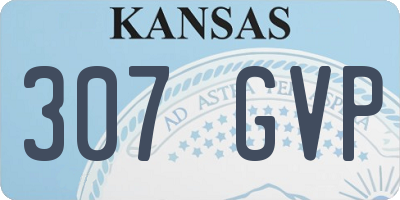 KS license plate 307GVP