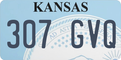 KS license plate 307GVQ