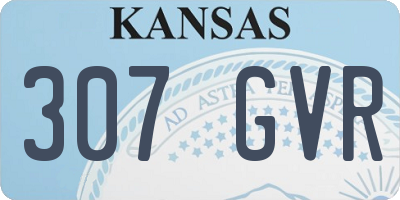 KS license plate 307GVR