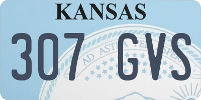 KS license plate 307GVS
