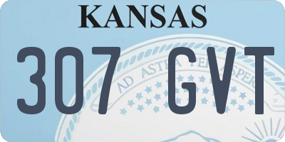 KS license plate 307GVT