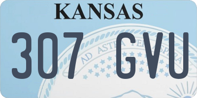 KS license plate 307GVU
