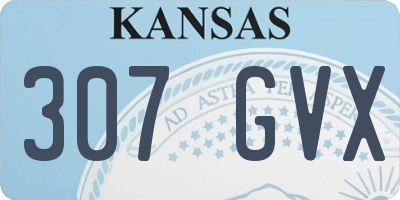 KS license plate 307GVX
