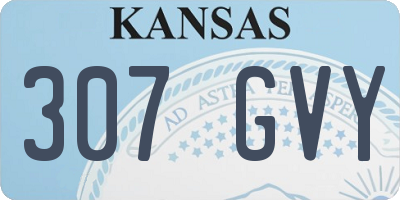 KS license plate 307GVY