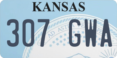 KS license plate 307GWA