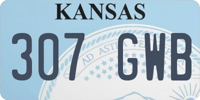 KS license plate 307GWB
