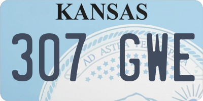KS license plate 307GWE