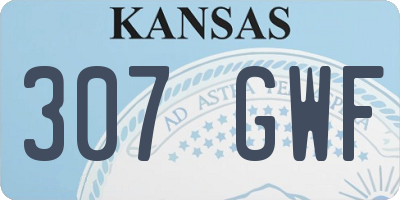 KS license plate 307GWF