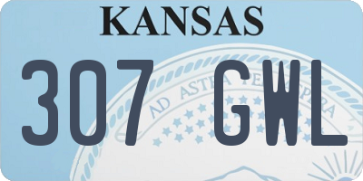 KS license plate 307GWL