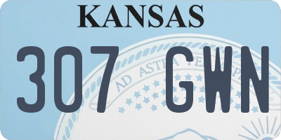 KS license plate 307GWN
