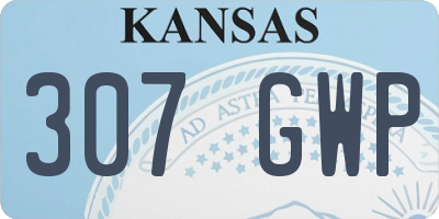 KS license plate 307GWP