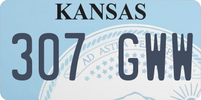 KS license plate 307GWW