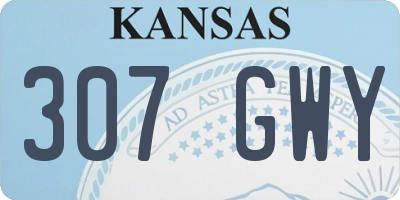 KS license plate 307GWY
