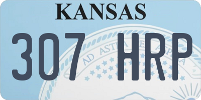 KS license plate 307HRP