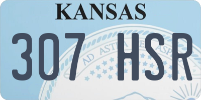 KS license plate 307HSR