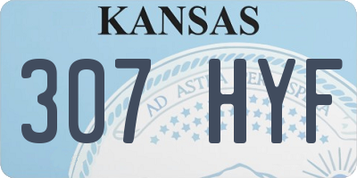 KS license plate 307HYF