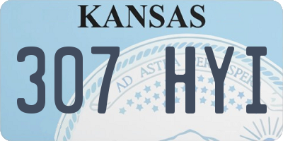 KS license plate 307HYI