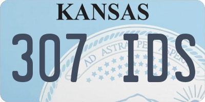 KS license plate 307IDS