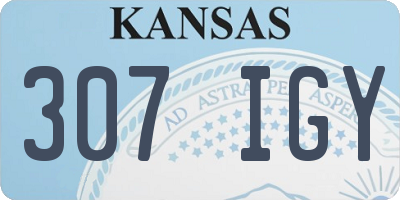 KS license plate 307IGY