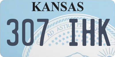 KS license plate 307IHK