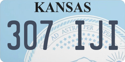 KS license plate 307IJI