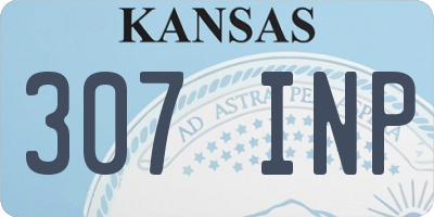 KS license plate 307INP
