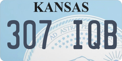 KS license plate 307IQB