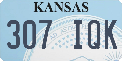KS license plate 307IQK